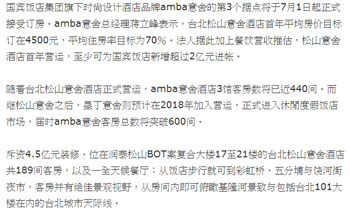 時尚酒店設計：松山amba意舍酒店